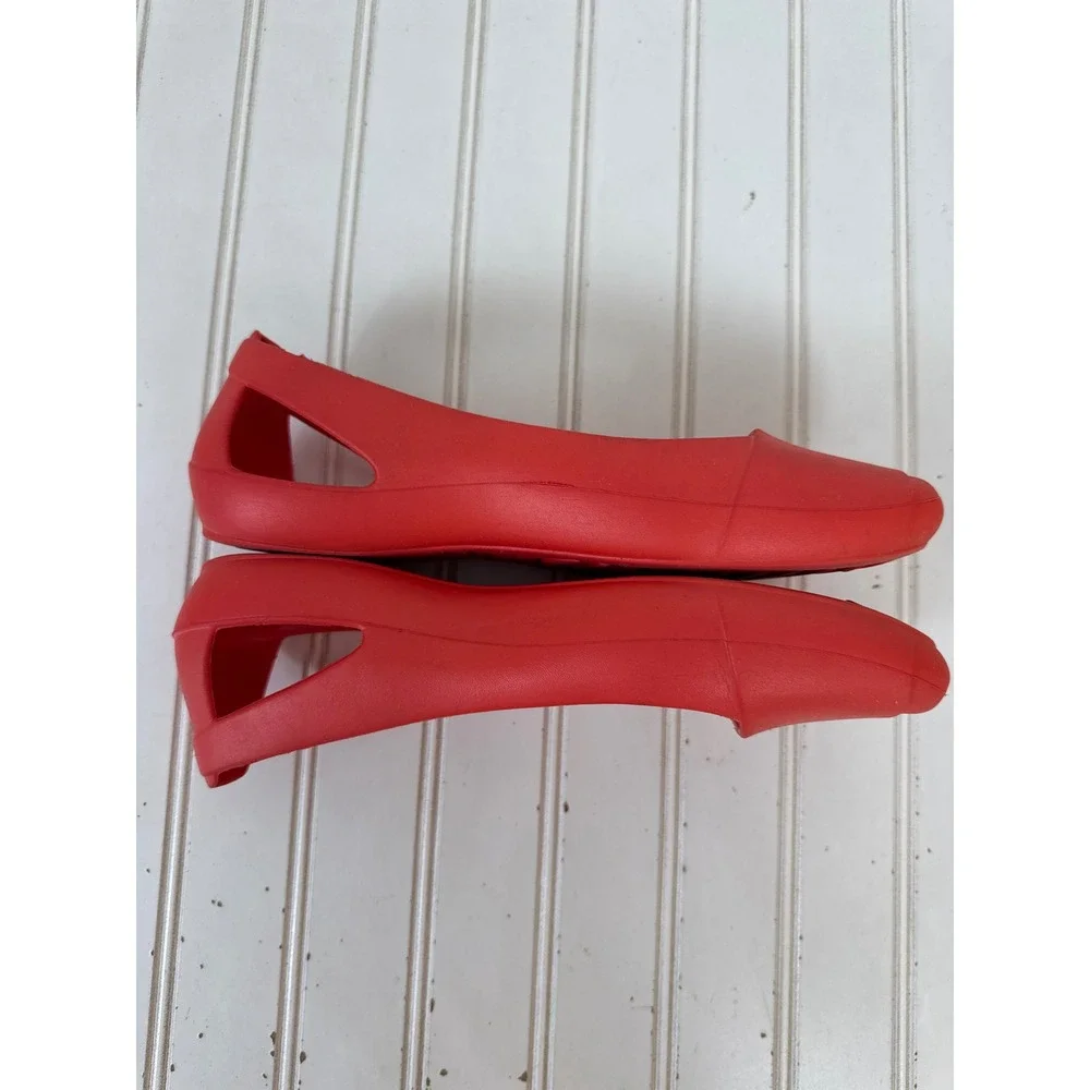 Crocs Sienna Flat Women Size 8 Red Orange Slip - On Shoes
